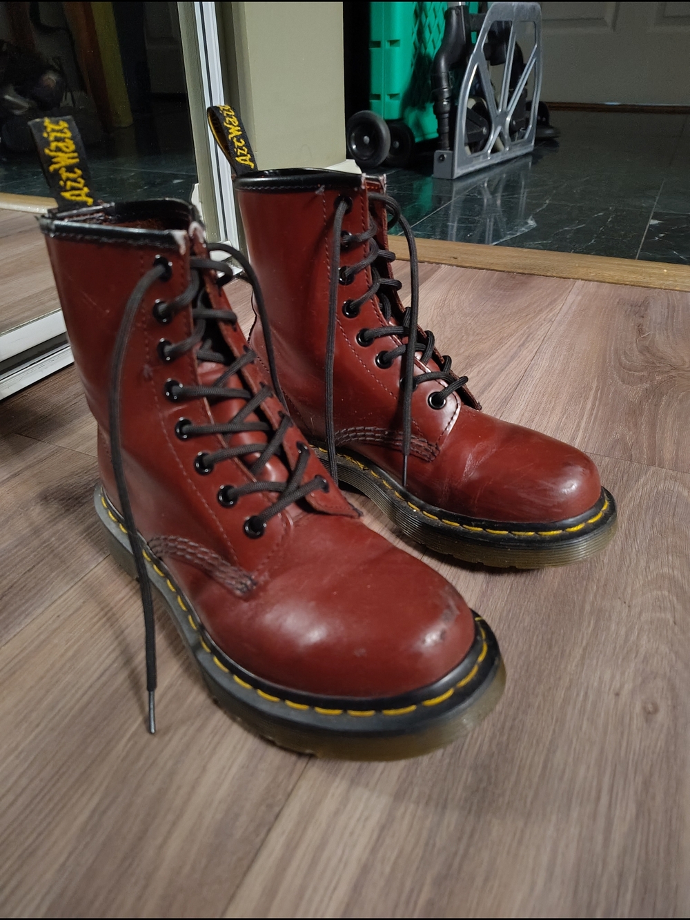 Dr. Martens Smooth Leather Cherry Red Women's Boots